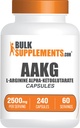 BulkSupplements.com AAKG kapsler - L- arginin tillæg, nitrogenoxid tillæg - gluten fri, 4 kapsler per servering, 240 greve (pakning med 1)