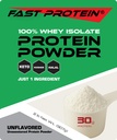Whey Isolate Protein Powder Unflavored - 30g Protein Powder - Kosher, Halal, Keto, Clean Label, Fast Protein - 2LB 30 Servere