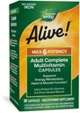 Naturen er i live! Max6 Potence Voksen Complete Multivitamin, Vitamin A, C, E & B- Vitamin herunder Methyl B12 & Folate, Understøtter energi Metabolisme *, Ingen Tilføjet Jern, 90 Kapsler (Emballage Maj Vary)