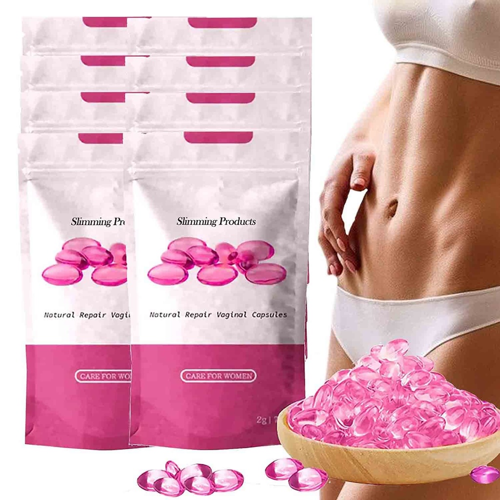 Instant Anti- Itch Detox Slimming Produkter, Natural Detox Viginal Capsulesa, Natural Detox Viginal Gel (8Bag- B)