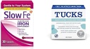 Langsomt Fe 45mg jerntilskud til jernmangel tabletter & tucks Medicated Cooling Pads for hæmorider, 100 Tæl