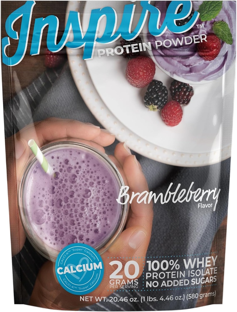 Bariatric Eating Inspire Bramble- Berry 20g Whey Protein Isolere pulver med calcium