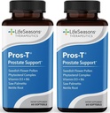 Pros- T - Prostata Support - Saw Palmetto, Phytosterol, Zink, Nitle, Vitamin D-3 & B6 - Fremme sund prostata funktion & Normal urinstrøm - Forbedre Tissue - 60 Softgels (Pack of 2)