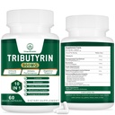Tributyrin supplement - Butyrate Precursor til Gut Barrier Support, Leaky Gut Support, fordøjelse 60 Greve