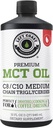 100% Coconut MCT Oil Liquid - MCT Oil C8 C10 for Sustained Mental Energy & Focus Support Great for Smoothies Salads Coffee & More - Palm Free Vegan Keto & Paleo Friendly 60 + Serveringer (32 Fl Oz)