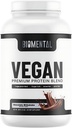 Biomental Vegan Chocolate Protein Powder - Plant- baseret - Easy Absorption - Lækker Chokolade - Muscle Building, Ideel sund Vegan Livsstils - Non-GMO, Gluten- Free Protein Supplement