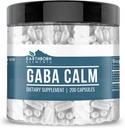 Earthborn Elements GABA (Gamma Aminobutyric Acid) 200 Capsules, Pure & Undiluted, No Additives