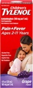 Children's Tylenol Liquid Oral Suspension Medicine, Acetaminophen Pain Reliever & Fever Reducer for Cold + Flu Symptoms & Sore Throat, Aspirin-, Ibuprofen- & Alcohol- Free, Grape, 4 fl. oz