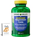 Spring Valley Magnesium 400 mg Bone & Muscle Health Tablets, Kosttilskud, 250 Count Best Magnesium Supplement til kvinder, Pastillas de Magnesio para Mujer Bundle med Lanals 45 Diabetes Decoded