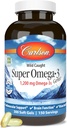 Carlson - Super Omega-3 Gems, 1200 mg Omega-3 Fatty Acids with EPA and DHA, Wild-Caught Norwegian Fish Oil Supplement, Sustainably Sourced Capsules 300 Softgels