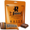 Braven Bar Chocolate Energy Bars (1.59 oz, Pack of 10) - Energy Chews med 5g Protein - On- the- Go Energy Snacks til løb, vandreture og sport - Gluten Free Snacks til vedvarende energi Boost
