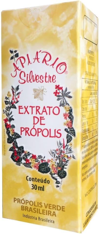 Brazilian Green Propolis Liquid Cereal Alchoholic Solution Extract 30ml (1 Bottle)