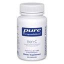 Ren indkapsling Iron- C - 15 mg - 175 mg C-vitamin - Red Blood Cell Support * - Energiproduktion - Højt biotilgængeligt jernpiller - Gluten Free & Vegan - 60 kapsler