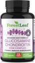 Glucosamin Chondroitin MSM Complex Supplement - Triple Strength 1200mg Joint Support for kvinder og mænd med gurkemeje, hyaluronsyre og bromelain for muskelfleksibilitet - 120 Caps