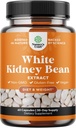 Hvid Nyre Bean Extract Carb Blocker - Hvide Nyre Bønner supplement til Metabolisme Boost & lette kalorier fra Starkmad - Carb Control Kosttilskud - 60 kapsler