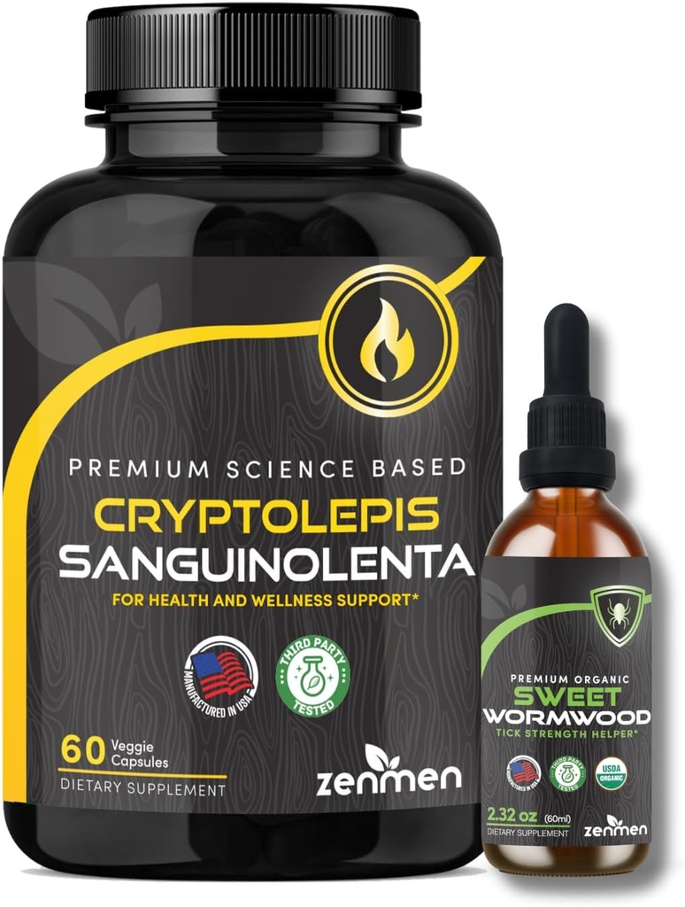 Zenmen immunstøtte Bundle: Sweet Wormwood Tincture og Cryptolepis Sanguinolenta kapsler