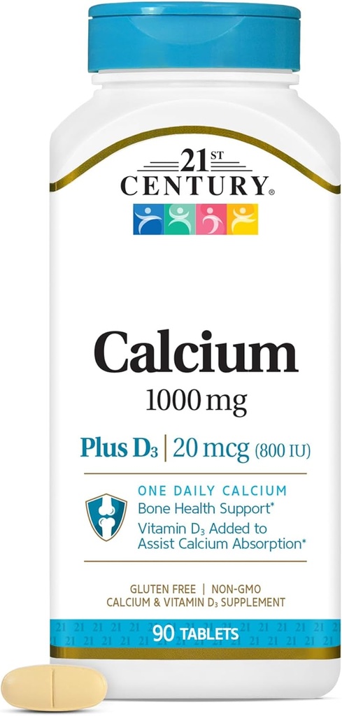 Calcium Plus D tabletter, 1000 mg, 90 Tælling