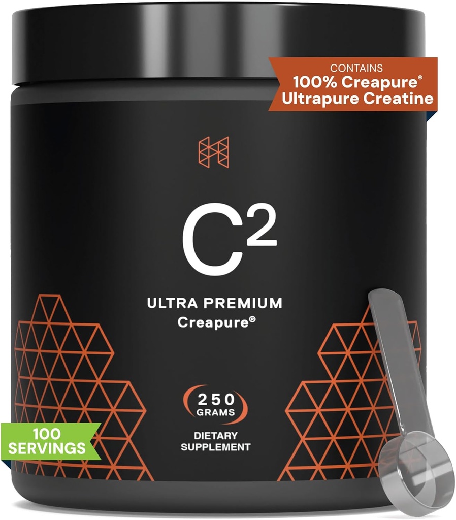 HPN C2 Creatinine Monohydrat for Performance, Recovery, Strength, Working Out, Vegan, Non- GMO, Dairy and Soy Free, Uafhængigt testet, Ultrapure Premium Creapure (100 Servere)