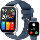 RUIMEN Smart Watches for Men Women (Answer/Make Calls, 2 Bands Included), 1.8" Smartwatch for iOS/Android Phones, Fitness Tracker Heart Rate/Sleep Monitor Digital Watch Waterproof Blue