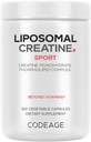 Kodeage Liposomal Creatin monohydrat supplement, Pure Creatin 2500mg - 3 Måneder Supply, Mikroniseret, Kreatinine Muskler Sports Nutrition og Atleter, Non- GMO - 360 Kapsler