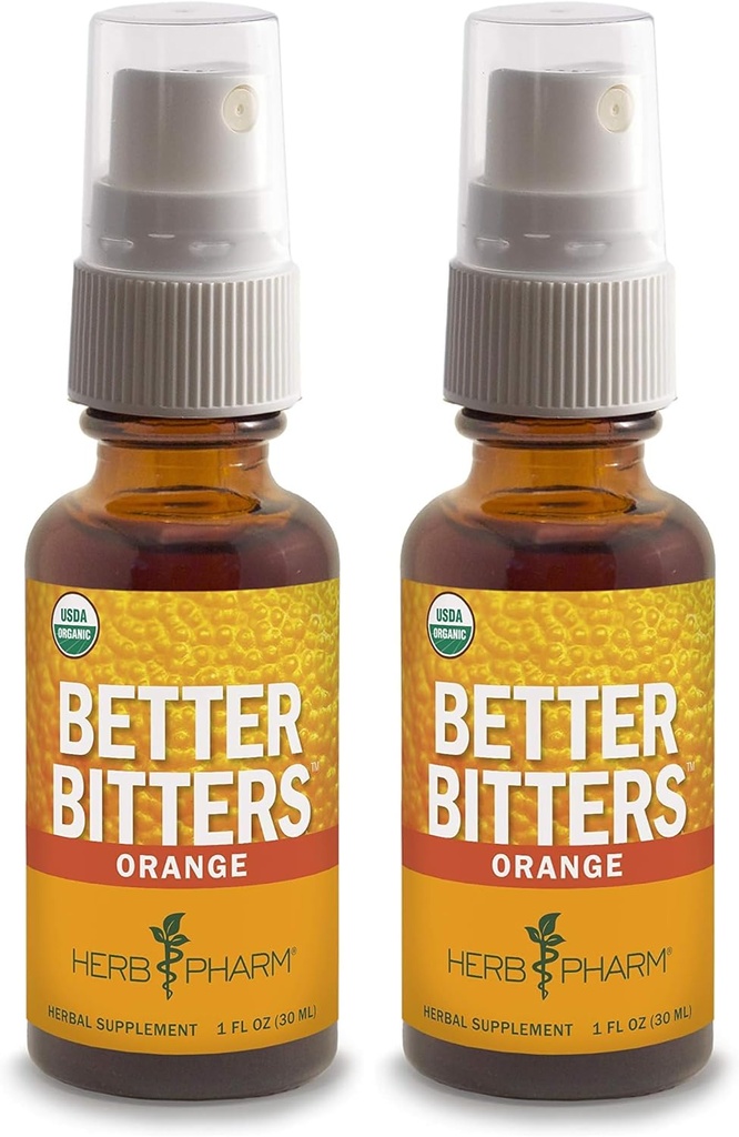 Herb Pharm Better Bitters Certified Organic Digital Bitters, Orange, 1 Ounce (pakke med 2)
