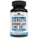 Quercetin 500mg tillæg med Sambucus Elderberry, bromelain, C-vitamin, Zink 50mg, & D3- vitamin 5000 IE - Antioxidant & immunforsvar Zink Quercetin