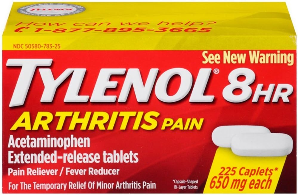 Tylenol 8 timers arthritis pain Reliever Fever Reducer udvidet udgivelseskapsel, 225 Tæl