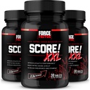 FORCE FACTOR Score! XXL, 3- Pack, nitrogenoxid booster supplement til mænd med L- Citrullin, Black Maca, & Tribulus til at forbedre atletisk ydeevne, øge Stamina, & Support Blood Flow, 90 tabletter