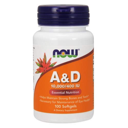 Now Supplements, Vitamin A & D 10.000 / 400 IE, Eye Health *, Essential Nutrition, 100 Softgels