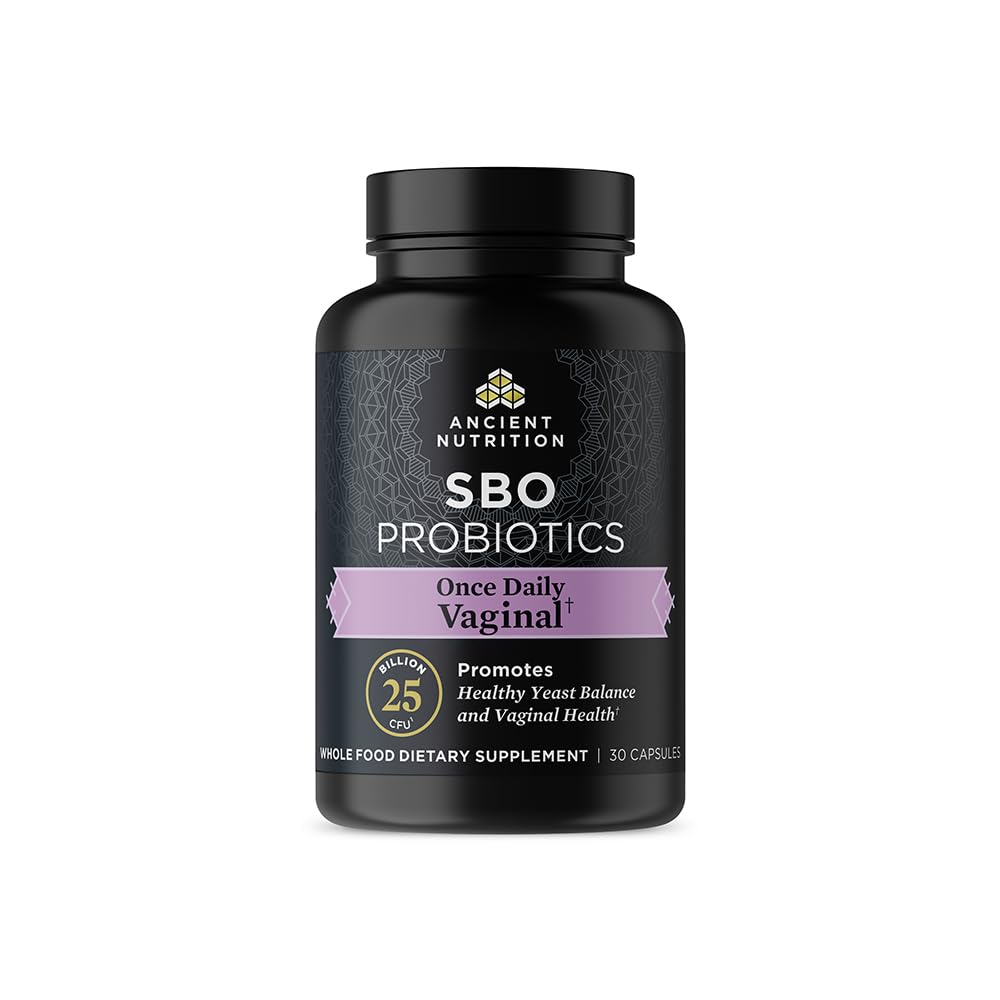 Ancient Nutrition Probiotic for Women, Once Daily Women 's Probiotics for Vaginal Health, 30ct, Sund Gær Balance for Feminin Care, Lavet med Cranberry og Apple Cider Vincils, 25 milliarder CFU *