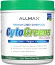ALLMAX Nutrition - Cytogreens Super Green Powder, Infunderes med Spirulina, Spinach & Barley Grass, Understøtter immunforsvar & fordøjelse, Gluten Free & Vegan, 60 Servere (Acai Berry Green Tea)