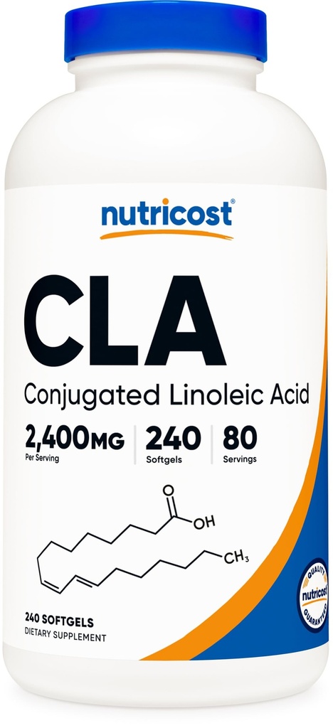 Nutricost CLA (konjugeret linolsyre) 800 mg, 240 Softgel
