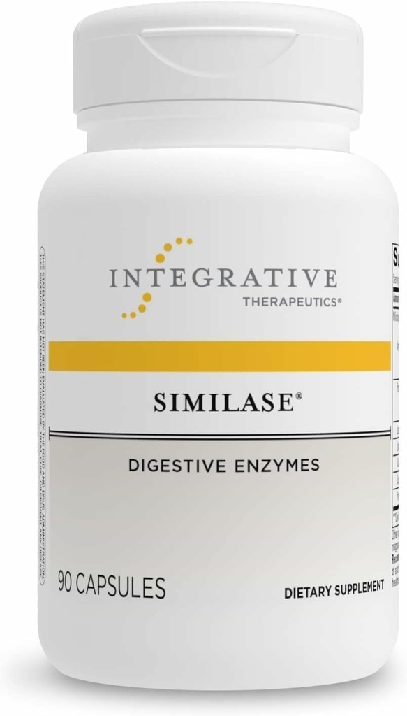 Integrative Therapeutics Simidase - fordøjelsesenzymer supplement til voksne - støtter fordøjelse og sammenligning af næringsstoffer * - Dairy- Free & Vegan - 90 Greve (45 Servere)