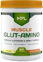 MFL Muscle Glut- Amino • 124; Glutamin Complex • 124; Amino Complex • 124; 0 Sukker • 124; Sødet med Stevia • 124; All- Natural • 124; 60 Servering (Lemonade)