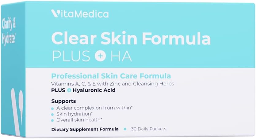 Vitamedica Clear Skin Formel + HA - Daglige kosttilskud Pakninger, 30-greve