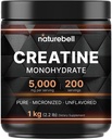 NatureBell Creatinine Monohydrat Powder 1.000g, 5.000mg Per Serving Mead124; Mikroniseret, Pure & Unflavored Mead124; Pre-Workout Muscle Support Mead124; Keto, Vegan, Filler- Free Mead124; 200 Servere (2,2 lb)