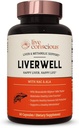 Liverwell lever rense, foryngelse, metabolisk støtte - Lever supplement til leversundhed w / Højt biotilgængelig mælk tidsel ekstrakt, N-Acetyl cystein, Alpha lipoid syre, zink, Selen - 60 Caps