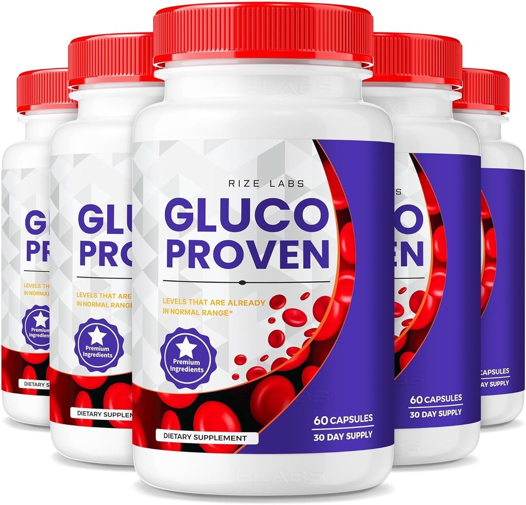 rize laboratorier - Gluco Proven kapsler - Avanceret formel supplement piller, maksimal styrke støtte, Alle naturlige Plus økologiske ikke GMO (300 kapsler)