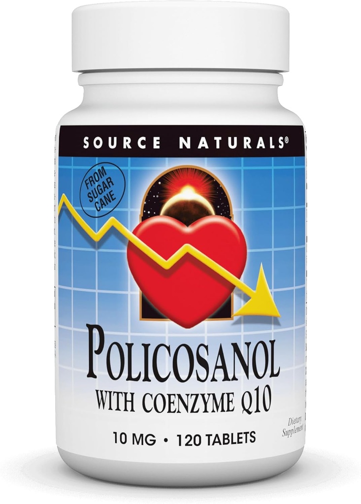 Kilde Naturals Policosanol med Coenzym Q10, 10 Mg - 120 tabletter