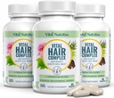 Vital hår kompleks -Hårvækst Vitaminer for kvinder og mænd -Biotin & vitamin B -Hårvækst supplement til sundt hår hud & negle -Hormone & Gluten Gratis -Hår Vitaminer for kvinder