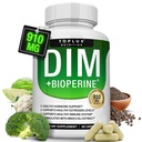 Dim Supplement 910 mg Plus BioPerine Complex - Diindolylmethan til støtte Hormonbalance og østrogen Metabolisme, Hjælper med overgangsalderen Acne PCOS bedre hud Bodybuilding, for mænd kvinder, 60 kapsler