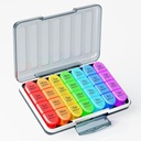 Zoksi Moisture- Proof Weekly Pill Organizer 4 gange om dagen, 7 dag Pill Box 4X om dagen, One Week rejse Pill sag med 28 transportable komiteer, Medicin Container til vitaminer, kosttilskud eller medicin