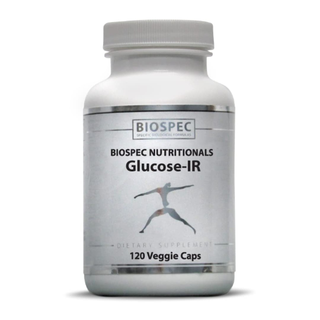 Biospec Nutritionals Glucose- IR - Cinnamon Extract, Chrom, Berberine, og Biotin (120 kapsler)