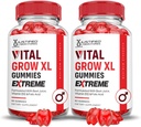 Justified Laboratories (2 Pack Vital Grow XL Extreme 2000MG Performance Gummies Advanced Formulated with ACV Pomegranate Beet Juice Powder B12 Vegan Non GMO 120 Gummys