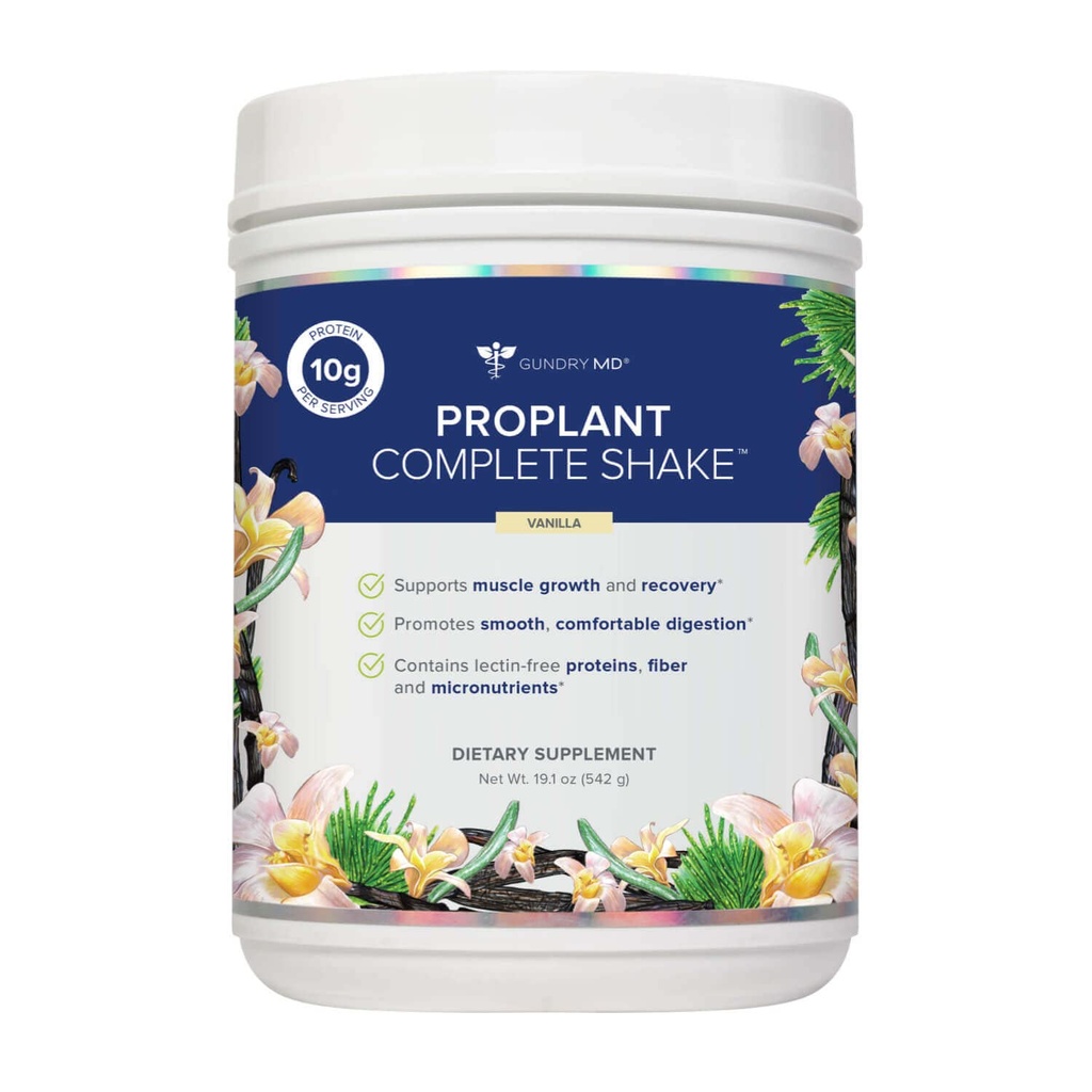 Gundry MD ® Pro Plant Complete Shake ™ High- Fiber Plant Protein Blend, 20 Servere (Vanilla)