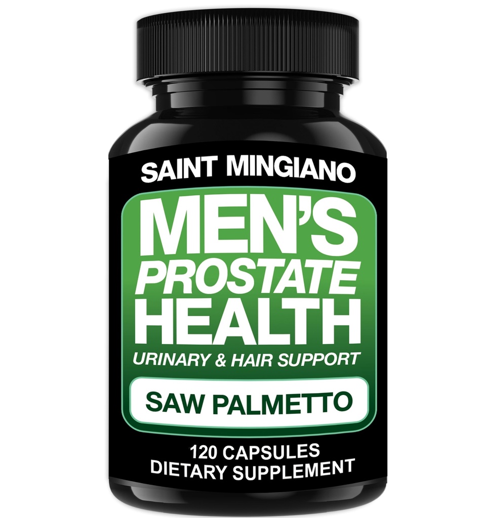 Herreprostatatillæg - 120 kapsler af avanceret prostatastøtte til mænd med Saw Palmetto, støtte urinvejsfunktion og hårsundhed - 3 måneder levering af kosttilskud