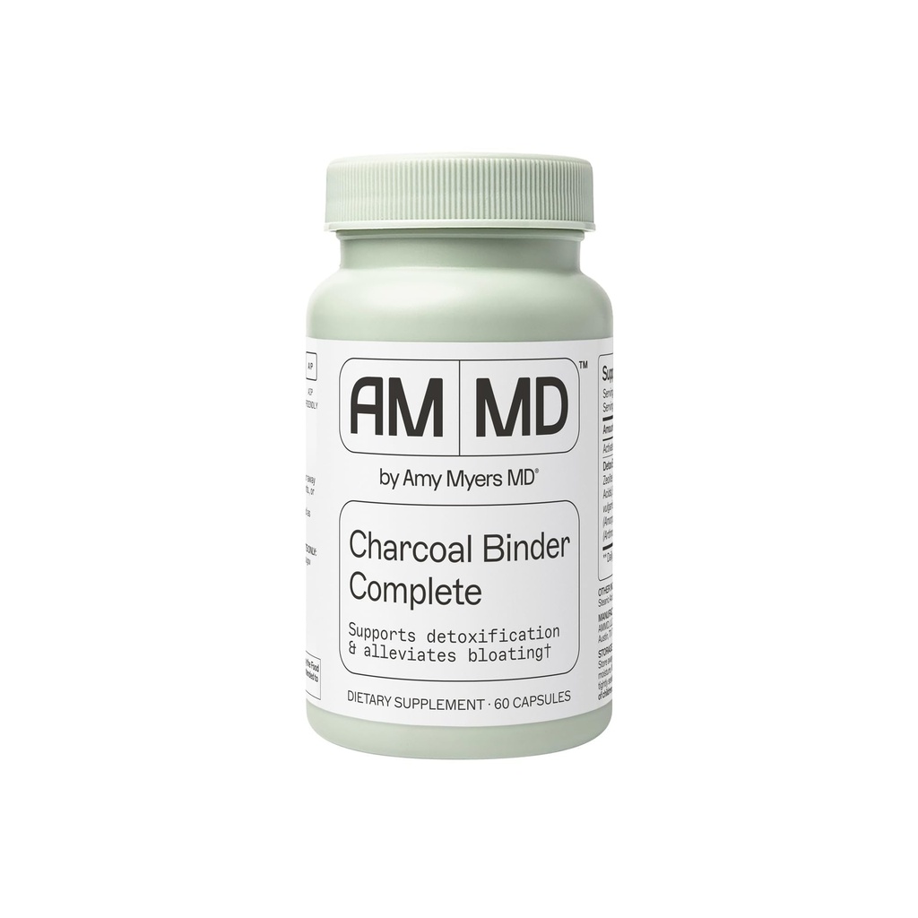 Kokoskapsler fra Myers Way Protocol - Natural Activised Charcoal, Gas Reliever & Support for Effects of Mold / Toxins - Kosttilskud 60 Kapsler, 30 Servering - Dr. Amy Myers