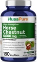 NusaPure Horse Chestnut 20: 1 Extract, 300 mg Tilsvarende 6.000mg 180 Veggie Caps Non- GMO, Vegan, BioPerine, Calendula Flower