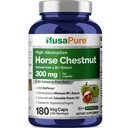 NusaPure Horse Chestnut 20: 1 Extract, 300 mg Tilsvarende 6.000mg 180 Veggie Caps Non- GMO, Vegan, BioPerine, Calendula Flower