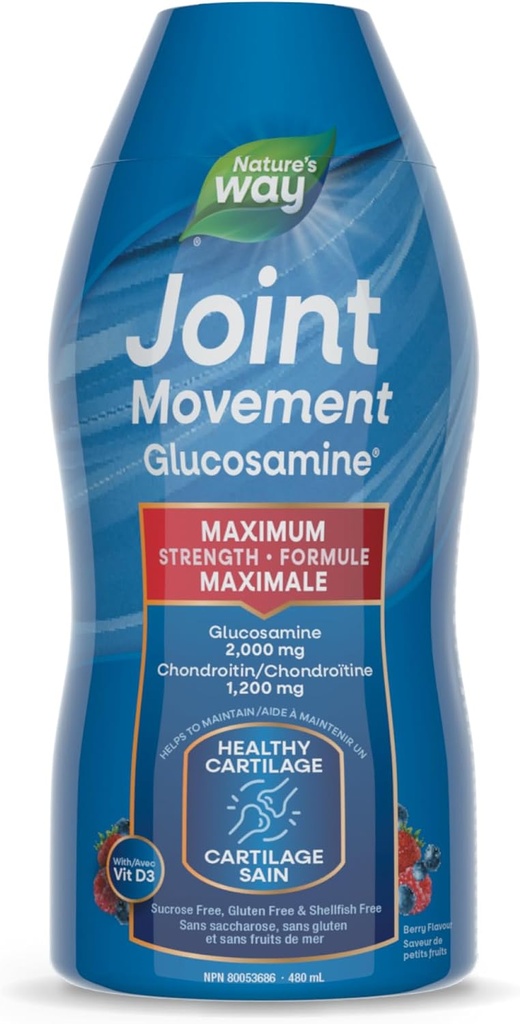 NATURALVEJE Flydende formel Fælles bevægelse Glucosamin, 480 ML